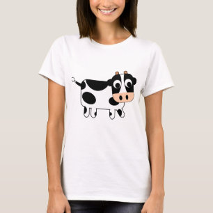 T-shirts Vaca preto e branco bonito