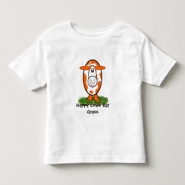 T-shirts Vacas Felizes Comem Grama - - Personalizado - Pers (Frente)