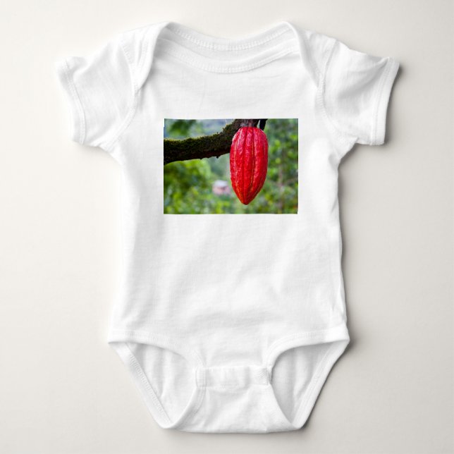 T-shirts vagem de cacau vermelha (Frente)