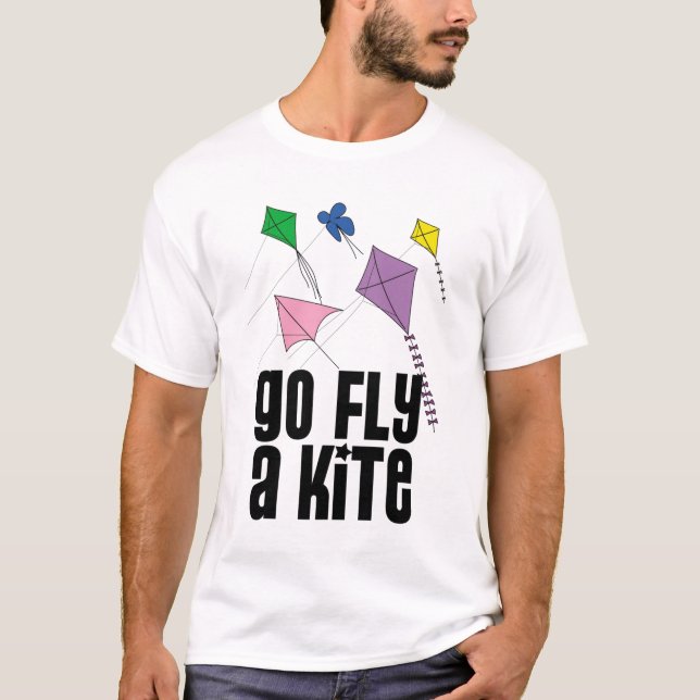 T-shirts vai a mosca um papagaio (Frente)