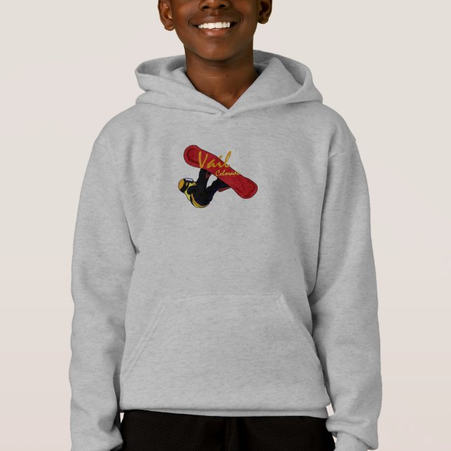 T-shirts Vail Coloardo meninos hoodie (Frente)