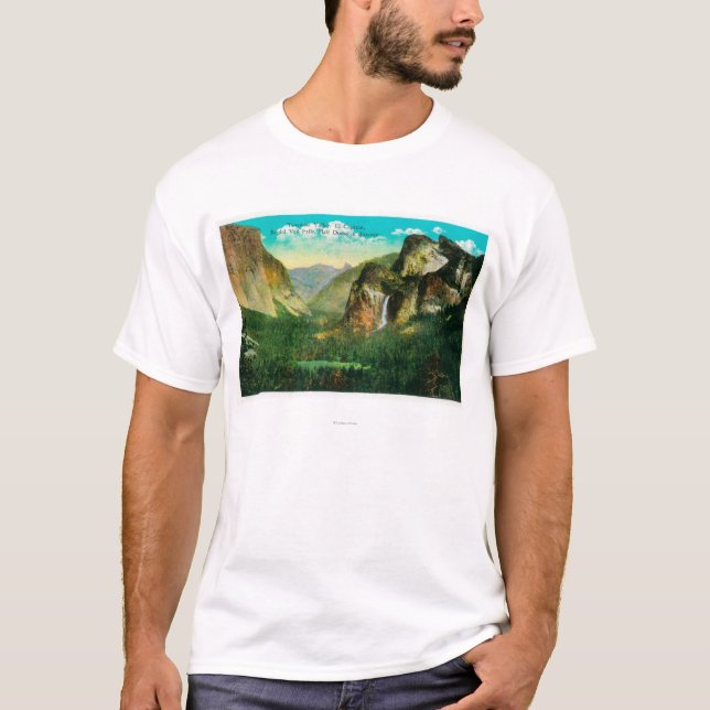 T-shirts Vale ViewYosemite de Yosemite, CA (Frente)