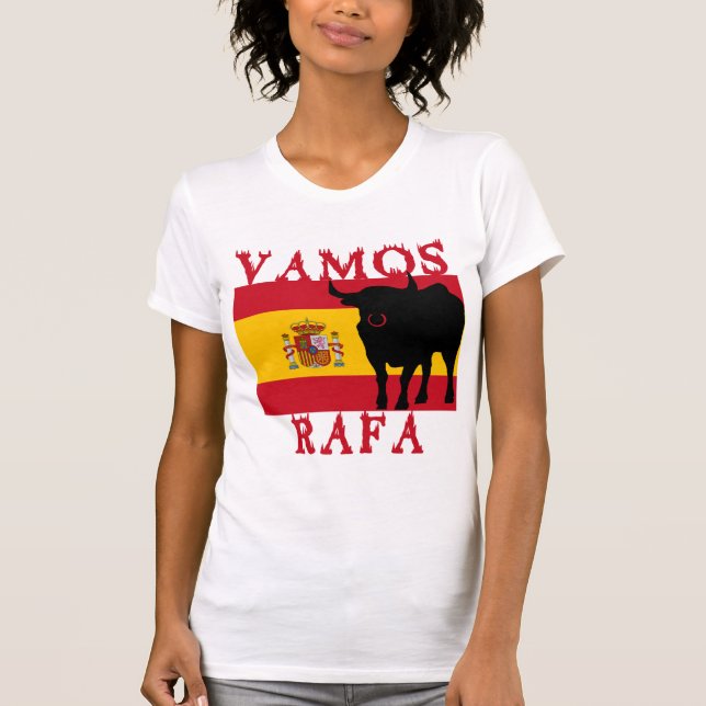 T-shirts Vamos Rafa com a bandeira da espanha (Frente)
