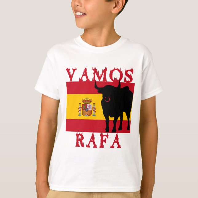 T-shirts Vamos Rafa com Bandeira de Espanha (Frente)