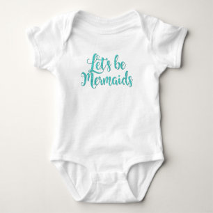 T-shirts Vamos ser Sereia criança de roupa Teal