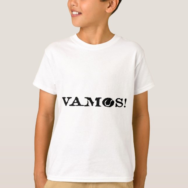 T-shirts Vamos, slogan tênis (Frente)