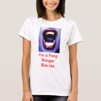 T-shirts vampy2, eu sou um colmilho BangerBite mim