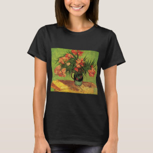 T-shirts Van Gogh Fine Art, Vase com Oleanders e Livros