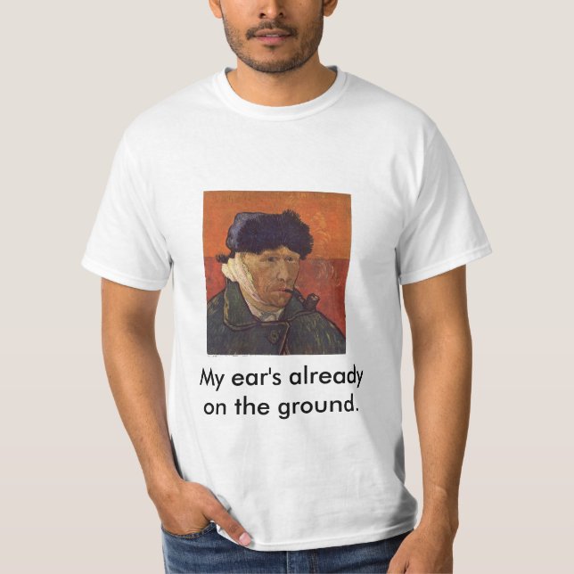 T-shirts Van Gogh, minha orelha já na terra (Frente)