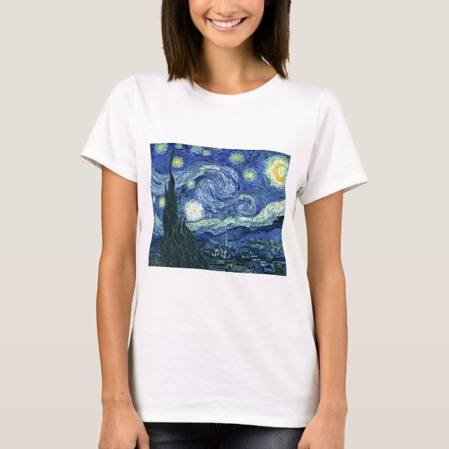 T-shirts Van Gogh Starry Night (Frente)
