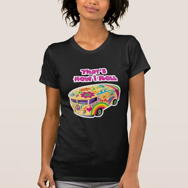 T-shirts van hippie retrô como eu sou (Frente)