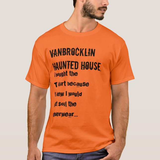 T-shirts VanBrocklin assombrou a casa 2,0 (Frente)