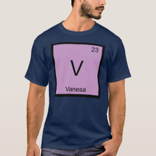 T-shirts Vanesa Nome Elemento Químico Tabela Periódica
