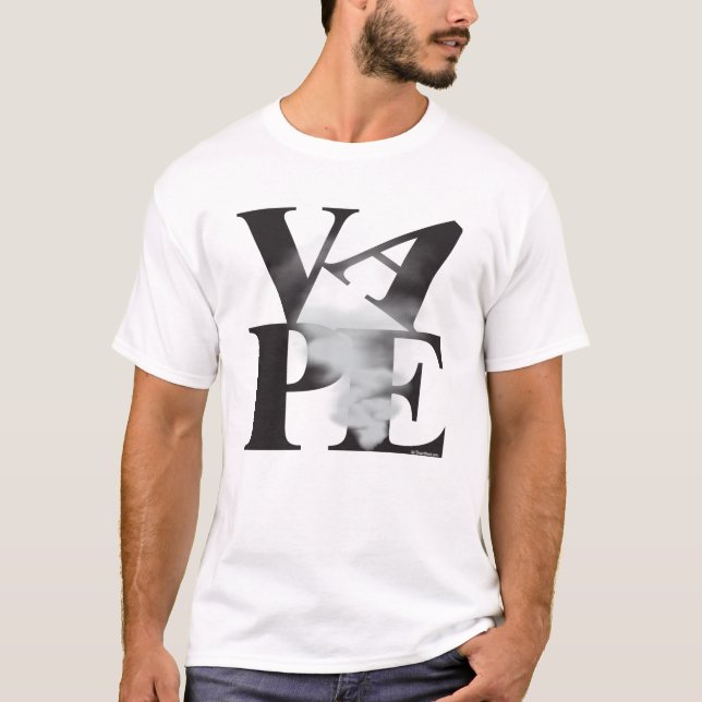 T-shirts Vaping | Estilo de Pop 70 VAPE e Nuvem por VapeGoa (Frente)