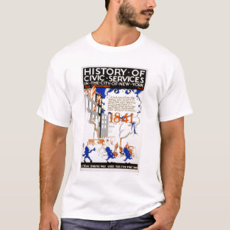 T-shirts Vapor NYC do departamento dos bombeiros WPA 1936