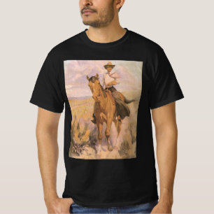T-shirts Vaqueira Antiga, Mulher a Cavalo por Dunton