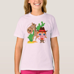 T-shirts Vaqueira e cavalo