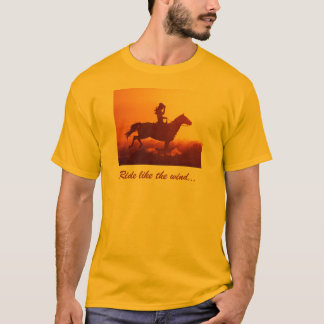 T-shirts Vaqueira em um cavalo