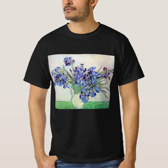 T-shirts Vase "Ainda viva" com irrisões de Vincent van Gogh (Frente)