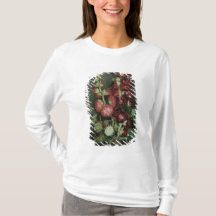 T-shirts Vaso dos Hollyhocks, 1886 de Vincent van Gogh