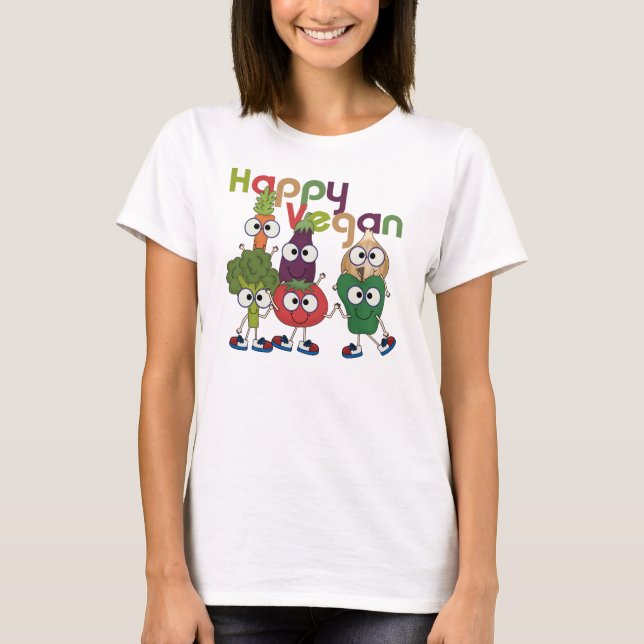 T-shirts Vegan feliz (Frente)