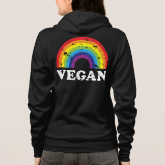 T-shirts Vegan Rainbow Zip-Up Hoodie