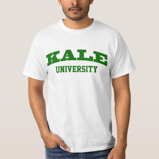 T-shirts Vegan verde engraçado da faculdade da paródia da (Frente)