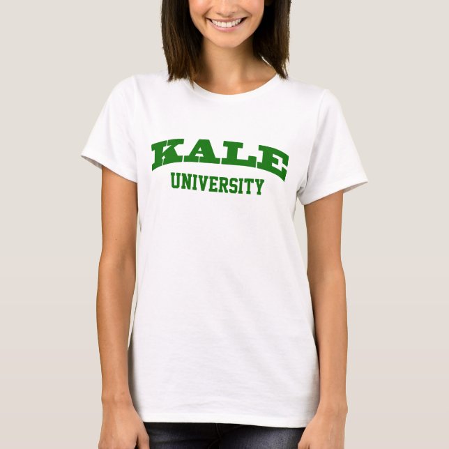 T-shirts Vegan verde engraçado da faculdade da paródia da (Frente)