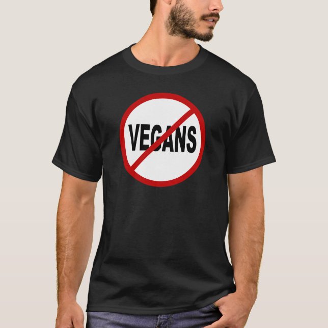 T-shirts Vegans do ódio Vegans/No permitidos a indicação do (Frente)
