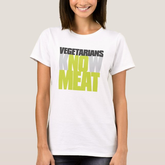 T-shirts Vegetarianos nenhuma carne (Frente)