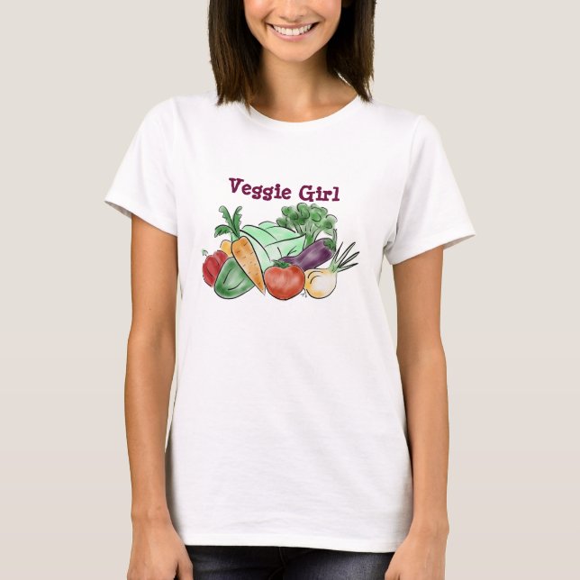 T-shirts Veggie Girl tee (Frente)