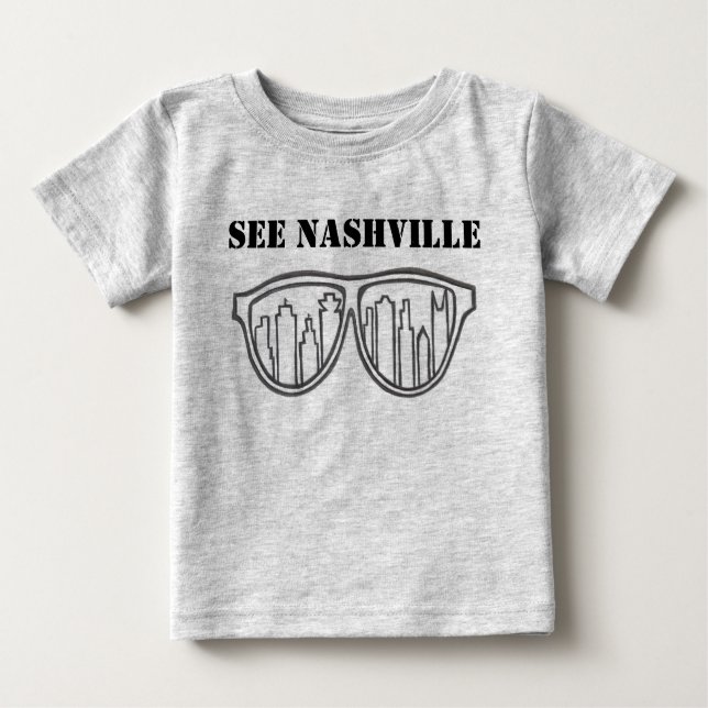 T-shirts Veja a skyline de Nashville (Frente)