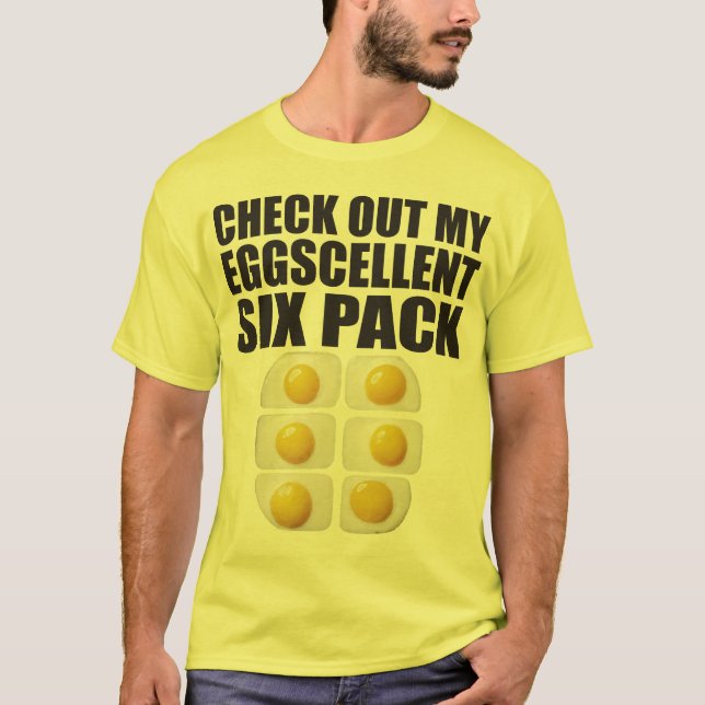 T-shirts Veja Meu Excelente Pacote Seis - Ovos (Frente)