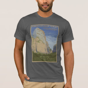 T-shirts Veja o Poster de viagens America Vintage Zion Park