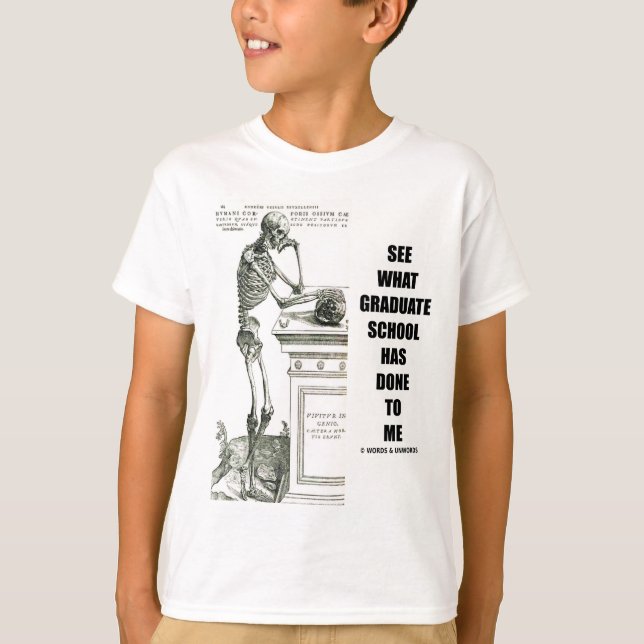 T-shirts Veja o que a escola me fez (esqueleto) (Frente)