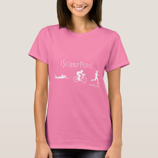 T-shirts Vejo Pessoas Loucas (Frente)