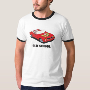 T-shirts Velha escola contra carros novos da escola