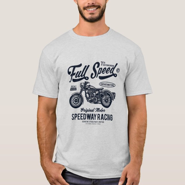T-shirts Velocidade do cheio Corrida de Motocicleta (Frente)