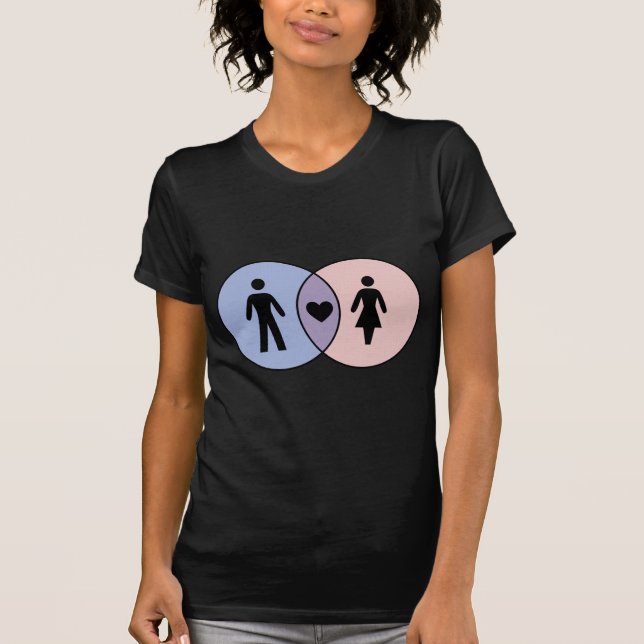 T-shirts Venn Diagram Boy + Girl (Frente)