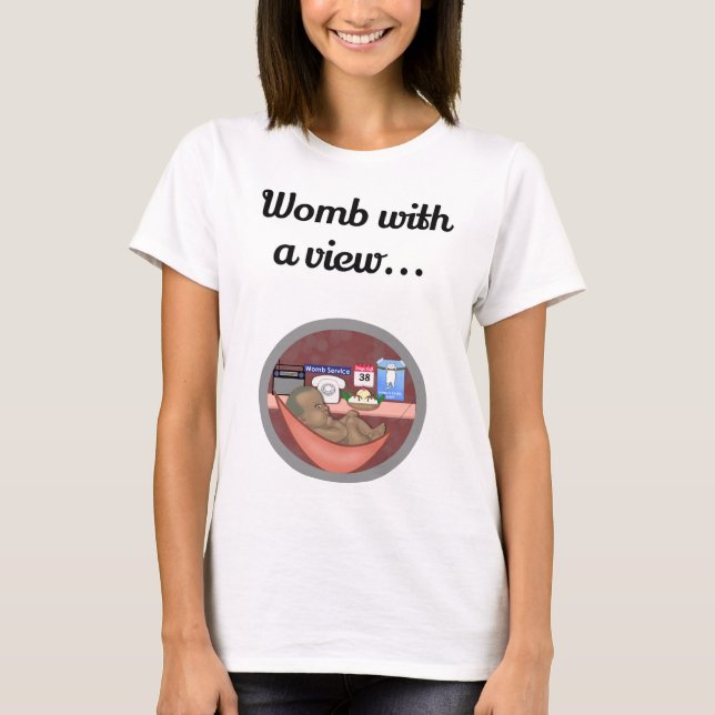 T-shirts Ventre com um humor engraçado da gravidez da (Frente)