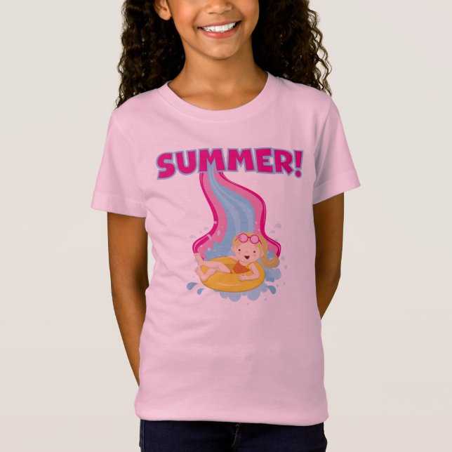 T-shirts Verão louro da menina (Frente)