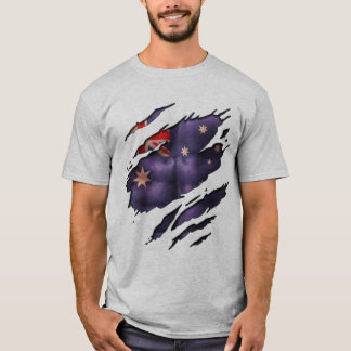 T-shirts Verdadeiras Cores Aussie Flag Tear
