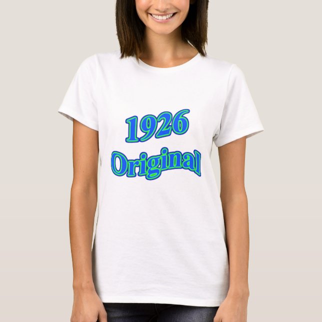 T-shirts Verde 1926 azul original (Frente)