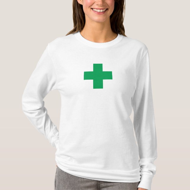 T-shirts verde-cruz (Frente)
