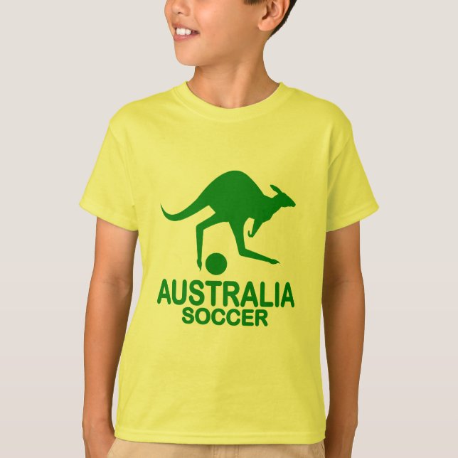 T-shirts Verde de futebol Aussie (Frente)
