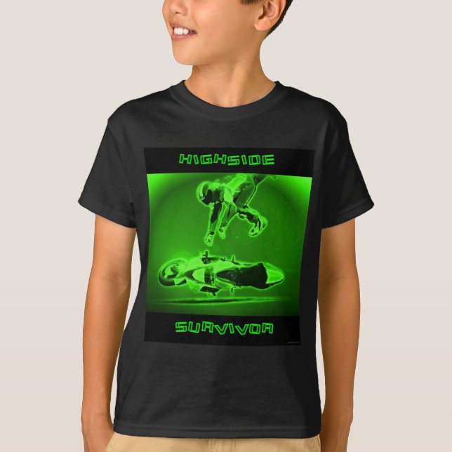 T-shirts Verde do sobrevivente de Highside (Frente)