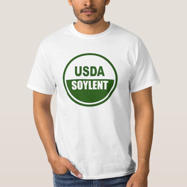 T-SHIRTS VERDE DO USDA SOYLENT (Frente)