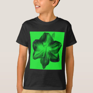 T-shirts Verde Escuro sobre o Amaryllis Verde Claro