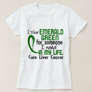 T-shirts Verde esmeralda para alguém eu preciso o câncer