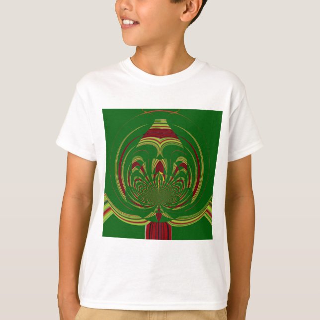 T-shirts Verde Floral (Frente)
